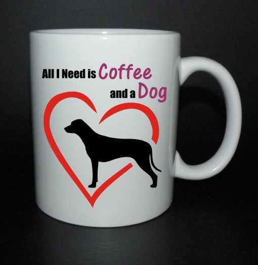 hrnek All I need is coffee and a dog - ridgeback