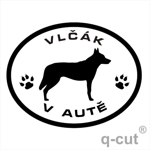 Vlčák v autě