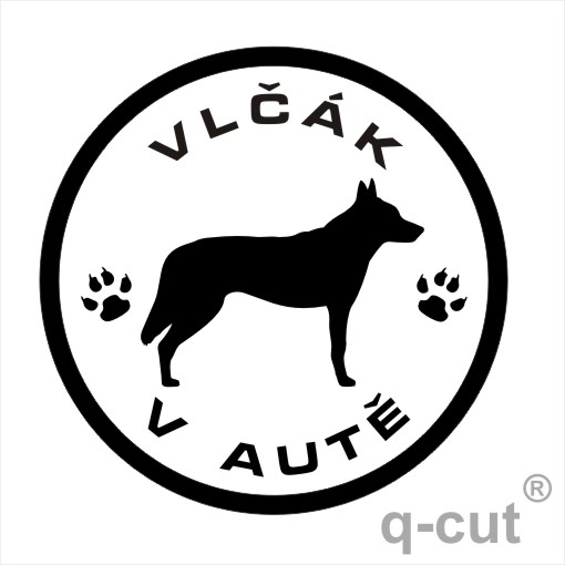 Vlčák v autě