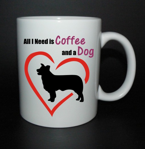 hrnek All I need is coffee and a dog - border kolie