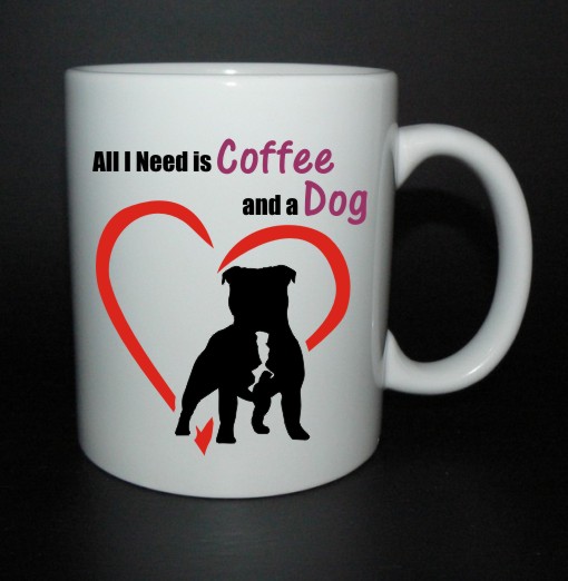 hrnek All I need is coffee and a dog - staffbull
